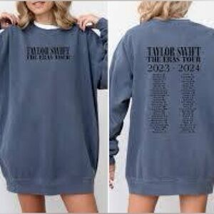 TAYLOR SWIFT Eras Tour Blue Crewneck